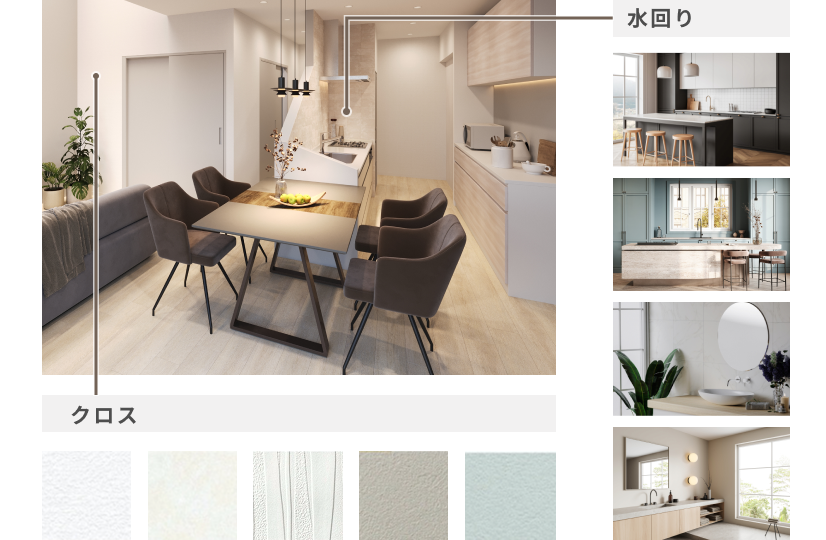 土地に合わせた間取りや人気の設備が選べる