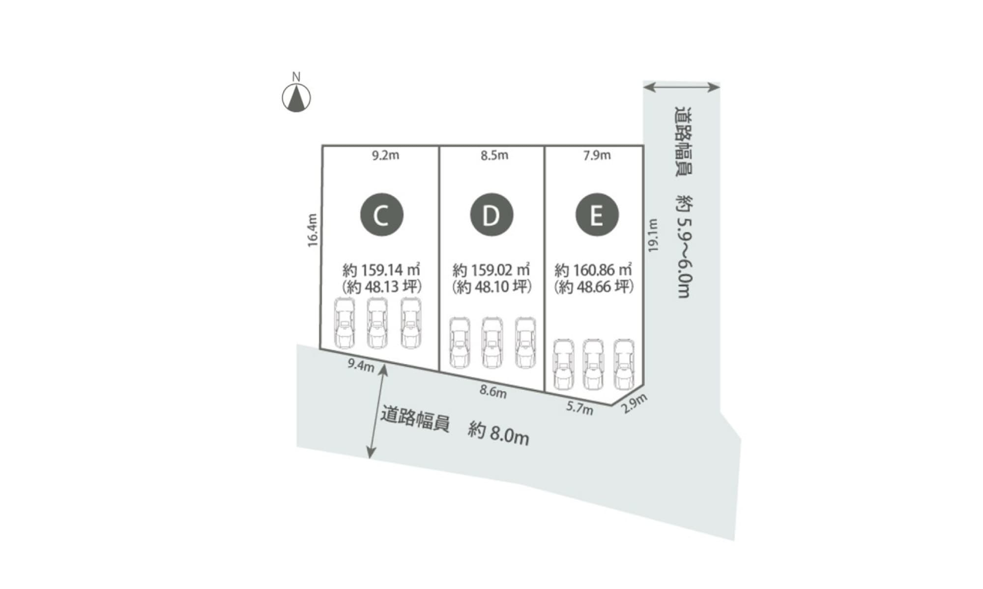 豊川市大橋町　全5区画　C区画 1,290万円